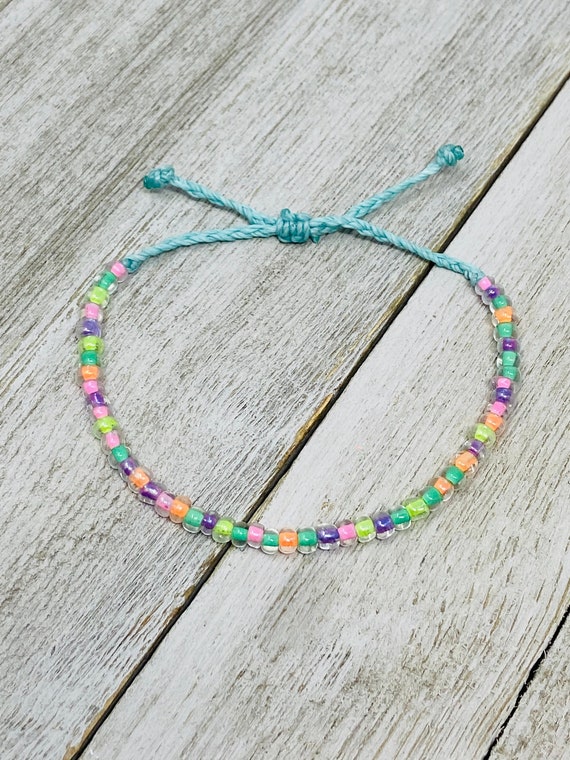 Beaded Bracelet, Waterproof Bracelet, Adjustable Bracelet, Pastel Bracelets, Choose Your Color