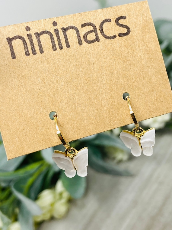Butterfly Earrings, Butterfly Huggies, Butterfly Drop Earrings, Mariposa Butterfly Earrings, Colorful Earrings, VSCO, Trendy Earrings, Gift