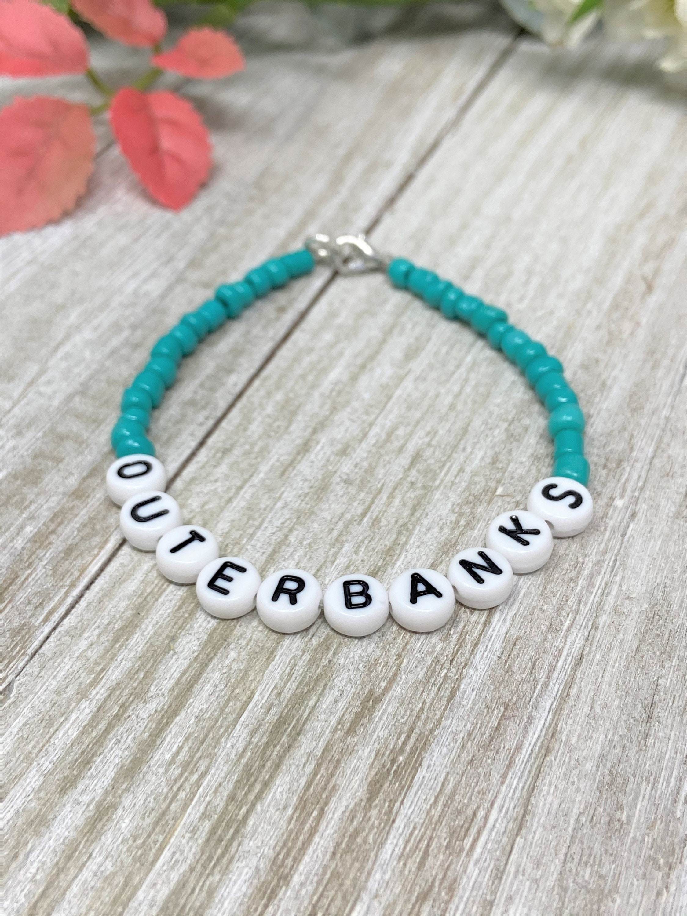 Outer Banks Inspired Bracelets, OBX Bracelets, OBX, Letter Bracelets