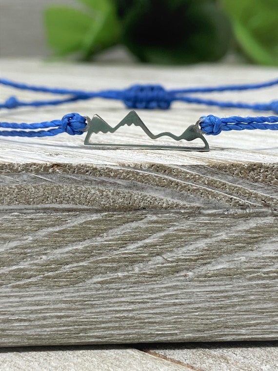 Mountain Bracelet, Mini Mountain Bracelet, Summit Bracelet, Mountain Top Bracelet, Pura Vida Style Bracelet, String Bracelet, Yoga Bracelet