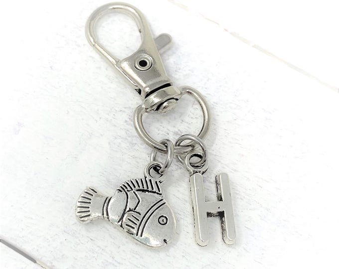 Fish Personalized Keychain | Add Initial