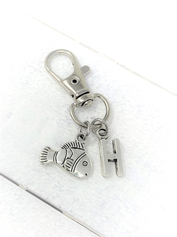 Fish Personalized Keychain | Add Initial