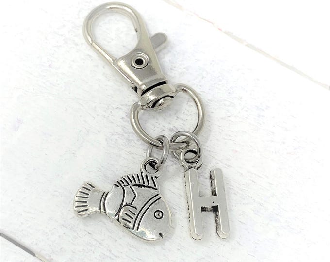 Fish Personalized Keychain | Add Initial