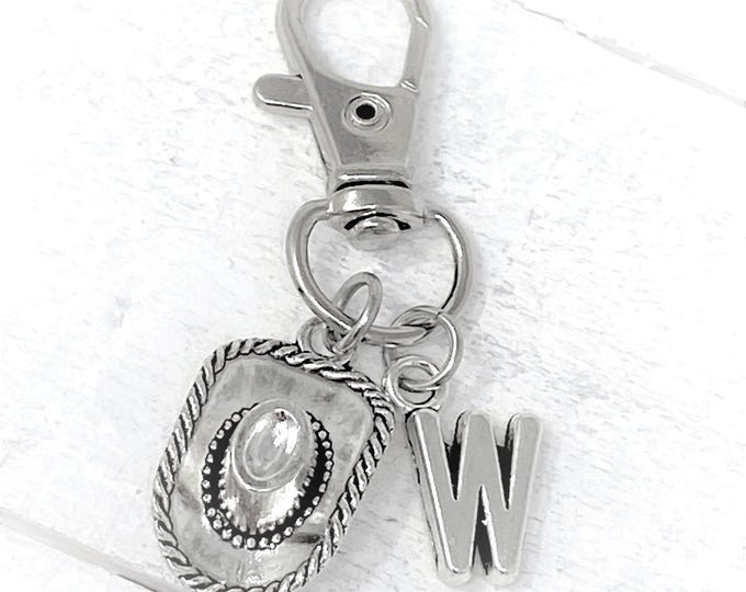 Cowboy Hat Keychain | Add Initials to Personalize