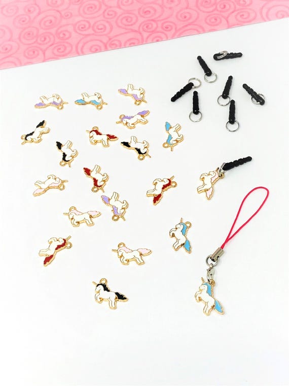Miniature Unicorn Phone Charm, Device Accessories