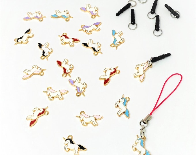 Miniature Unicorn Phone Charm, Device Accessories