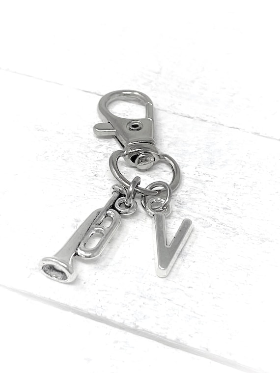 Trumpet Personalized Keychain | Add Initial