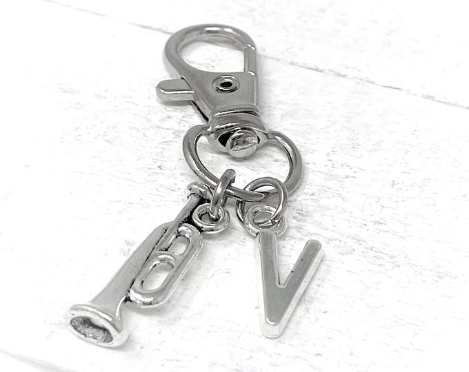 Trumpet Personalized Keychain | Add Initial