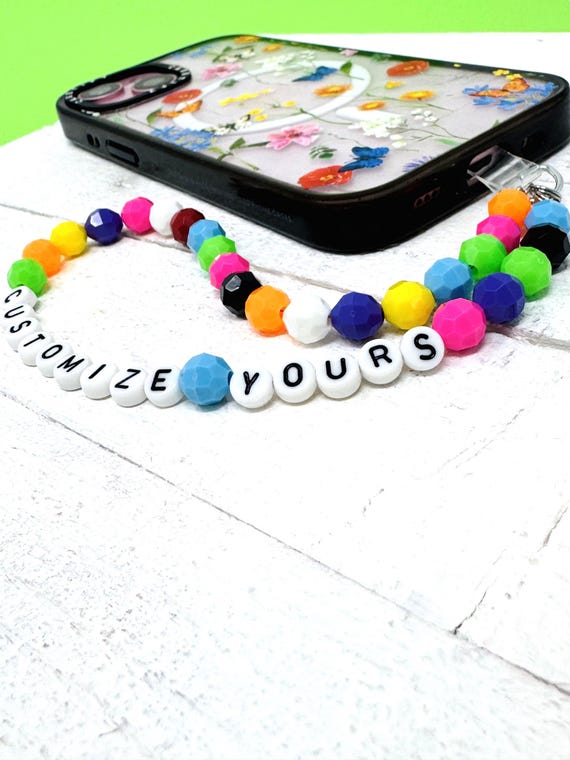 Customized Colorful Beaded Phone Charms | Phone Straps