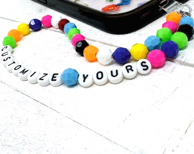 Customized Colorful Beaded Phone Charms | Phone Straps