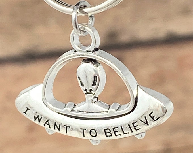 UFO Personalized Keychain | Add Initials