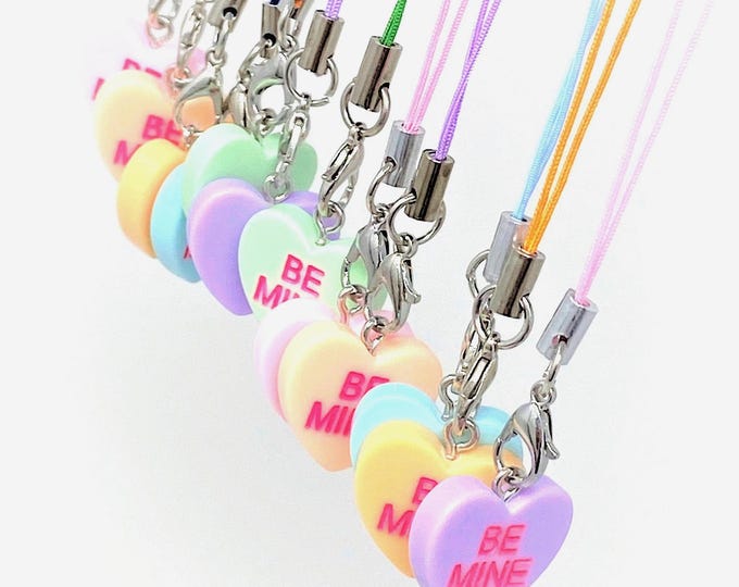 Valentine Candy Phone Charm: Valentine's Day Device Accessory