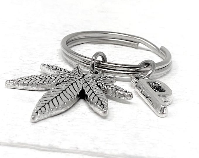 Cannabis Keychain | Personalize by adding Initials