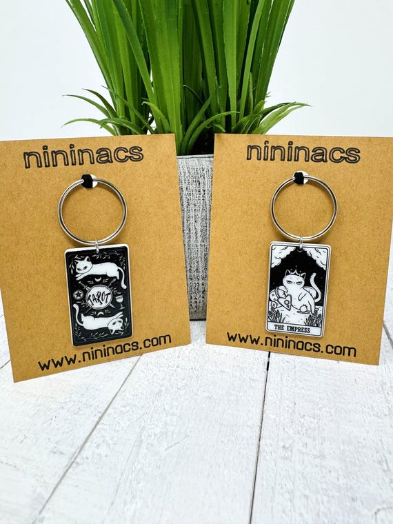 Cat Tarot Card Key Chains   |   Many to Choose From
