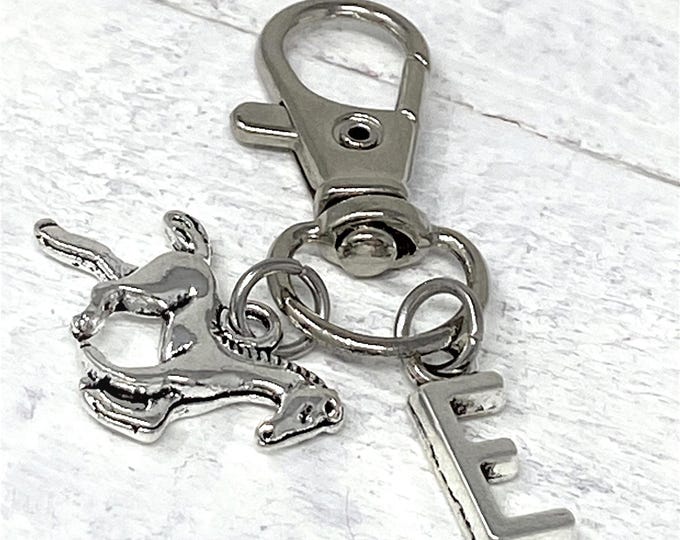 Horse Personalized Keychain | Add Initial