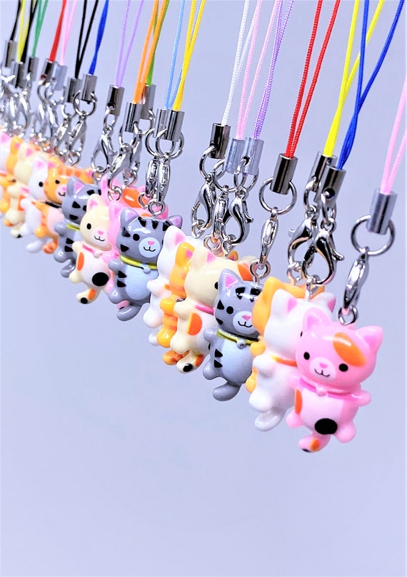 Kitty Cat Phone Charm, Phone Charm, Cat Charm, Cat Lovers, Mini Lanyards, Badge Charm, Planner Charm, Cute Accessories, Pen Charm, Gift