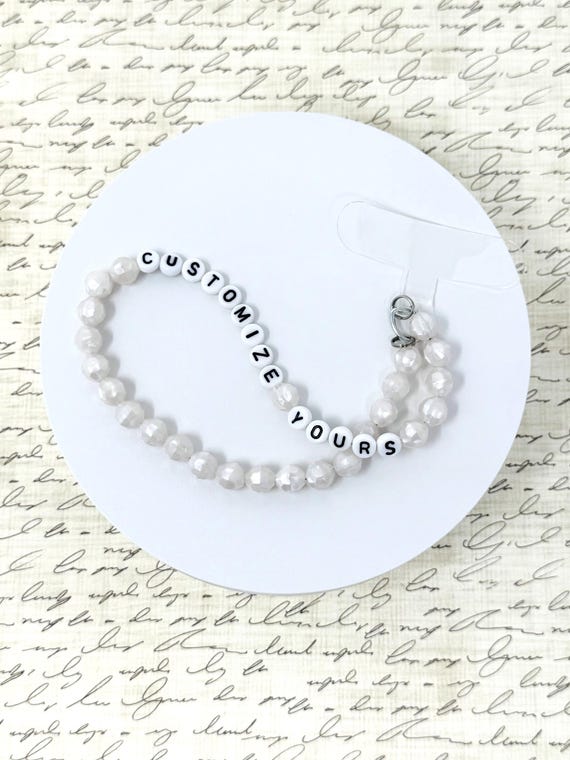 Customized Pearly Colored Beaded Phone Charms | Phone Straps