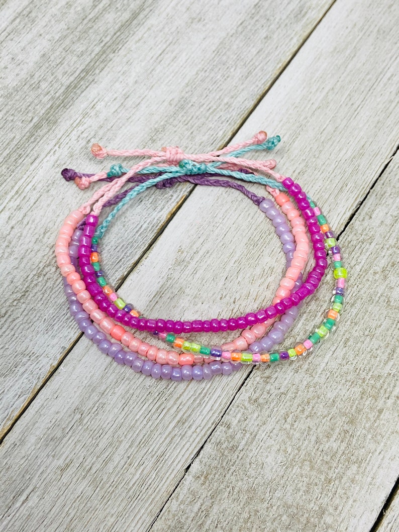 Pastel Bracelets Choose Your Color Waterproof Bracelet Beaded Bracelet Adjustable Bracelet