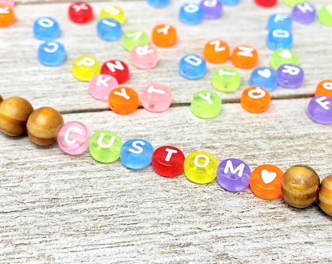 Wood Beaded Bracelet | Personalized Name Bracelet