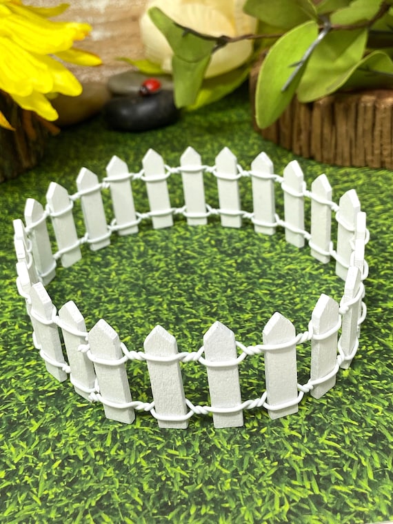 Miniature White Picket Fence | Fairy Garden Accessories