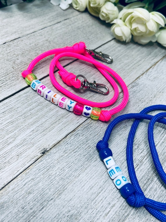 Kids Personalized Adjustable Face Mask Charms, Custom Face Mask Lanyards, Mask Necklace, Mask Saver, Mask Holder for kids, Custom, Gift