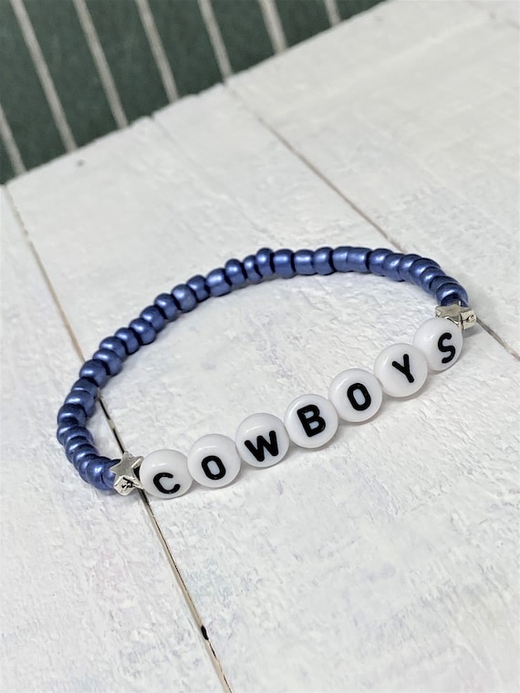 Sports Team Bracelet, Football Bracelets, Dallas Cowboy, Team Bracelets, Game Day, Beaded Bracelets, Custom Bracelets, Gift for Her, Gift