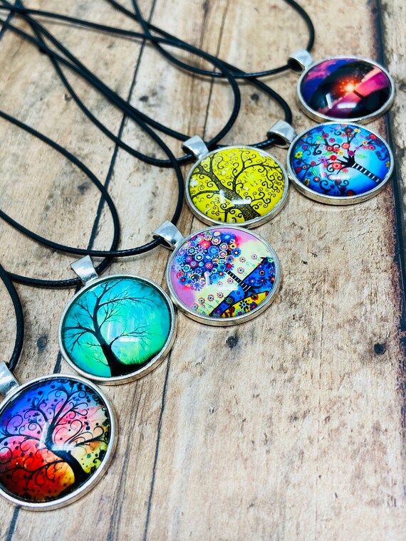 Tree of Life Necklace, Cabochon Tree of Life Necklace, Tree of Life Jewelry, Tree of Life Pendant Necklace, Gift, Christmas Gift