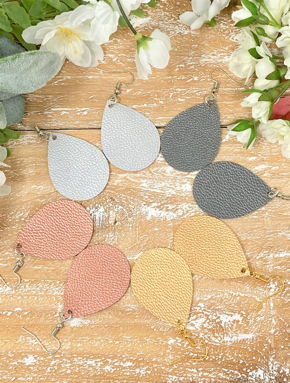 Fall Colored Teardrop Shaped Dangle Earrings | Choose From Four Different Colors