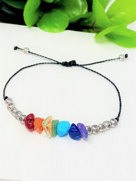 Chakra Bracelet, Gemstone Bracelet, 7 Chakra Bracelet, Energy Bracelet, Yoga Bracelet, Minimalist Bracelet, Boho Bracelet, Chakra, Gift