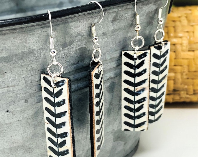 Leather Drop Earrings