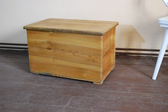 natural wood toy box
