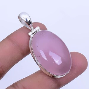 Rose Quartz Pendant 925 Sterling Silver Pendant Gemstone Pendant Unique Style Pendant Rose Quartz Jewelry Handmade Pendants Gifts For Mother