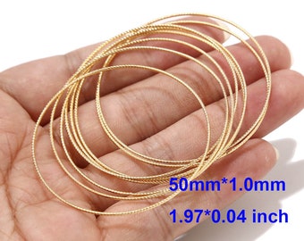 10 pièces 30mm/50mm en acier inoxydable plaqué or cercle soudé lien connecteur fermé anneaux de saut pour la fabrication de boucles d'oreilles