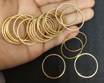 High Quality Stainless Steel Gold Plated Circle Connectors, 20mm 304 Steel Seamless Ring Circle Connectors for Jewelry Making