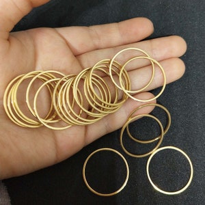 High Quality Stainless Steel Gold Plated Circle Connectors, 20mm 304 Steel Seamless Ring Circle Connectors for Jewelry Making