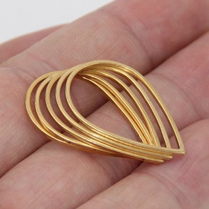 20pcs Stainless Steel Gold Dull Silver Geometric Teardrop Link Charm Connectors DIY Earring Charm Findings 17x26mm