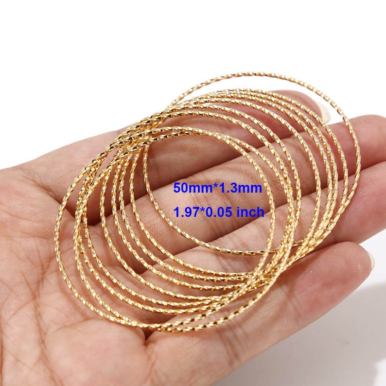 10pcs 30mm/50mm Stainless Steel Gold Plated Circle Soldered Link Connector Closed Jump Rings for Earring Making image 3