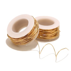 10meters/roll 0.6mm 0.7mm 1mm width Gold Plated Stainless Steel Wire DIY Jewelry Necklace Bracelet Charm Findings