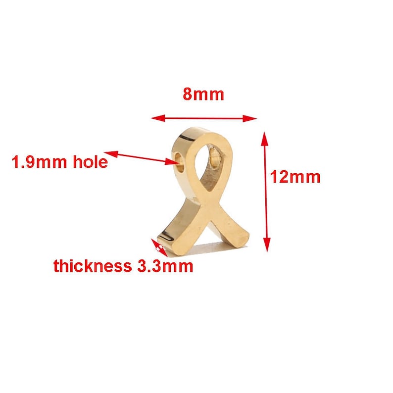 5pcs Stainless Steel Awareness Ribbon Charms Steel Gold Dangle - Etsy