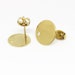 10pcs Gold Plated 10mm Stainless Steel Round Stud Earring Post Earrings Connector Findings for diy Earring Making with Hole 