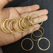 High Quality Stainless Steel Gold Plated Circle Connectors, 20mm 304 Steel Seamless Ring Circle Connectors for Jewelry Making 