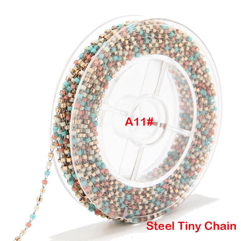 8 metros Miyuki seed Glass Bead Chain 1.8mm acero inoxidable Etsy