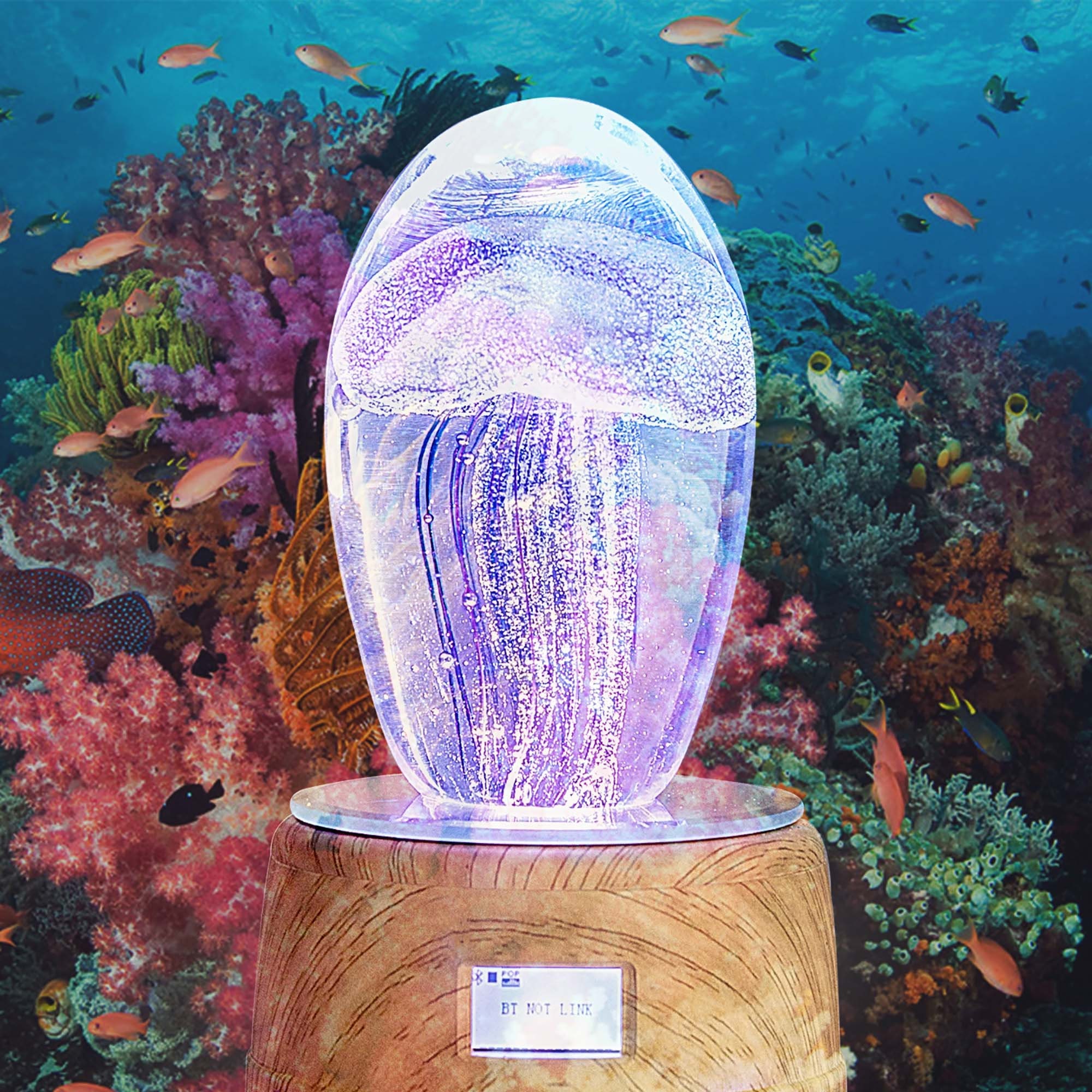 Creative Jellyfish Table Lamp Bluetooth Speaker Rotating Etsy UK