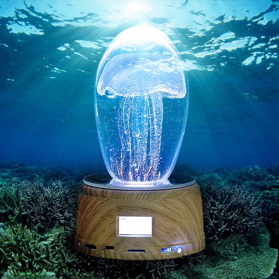 Creative Jellyfish Table Lamp Bluetooth Speaker Rotating Etsy Canada