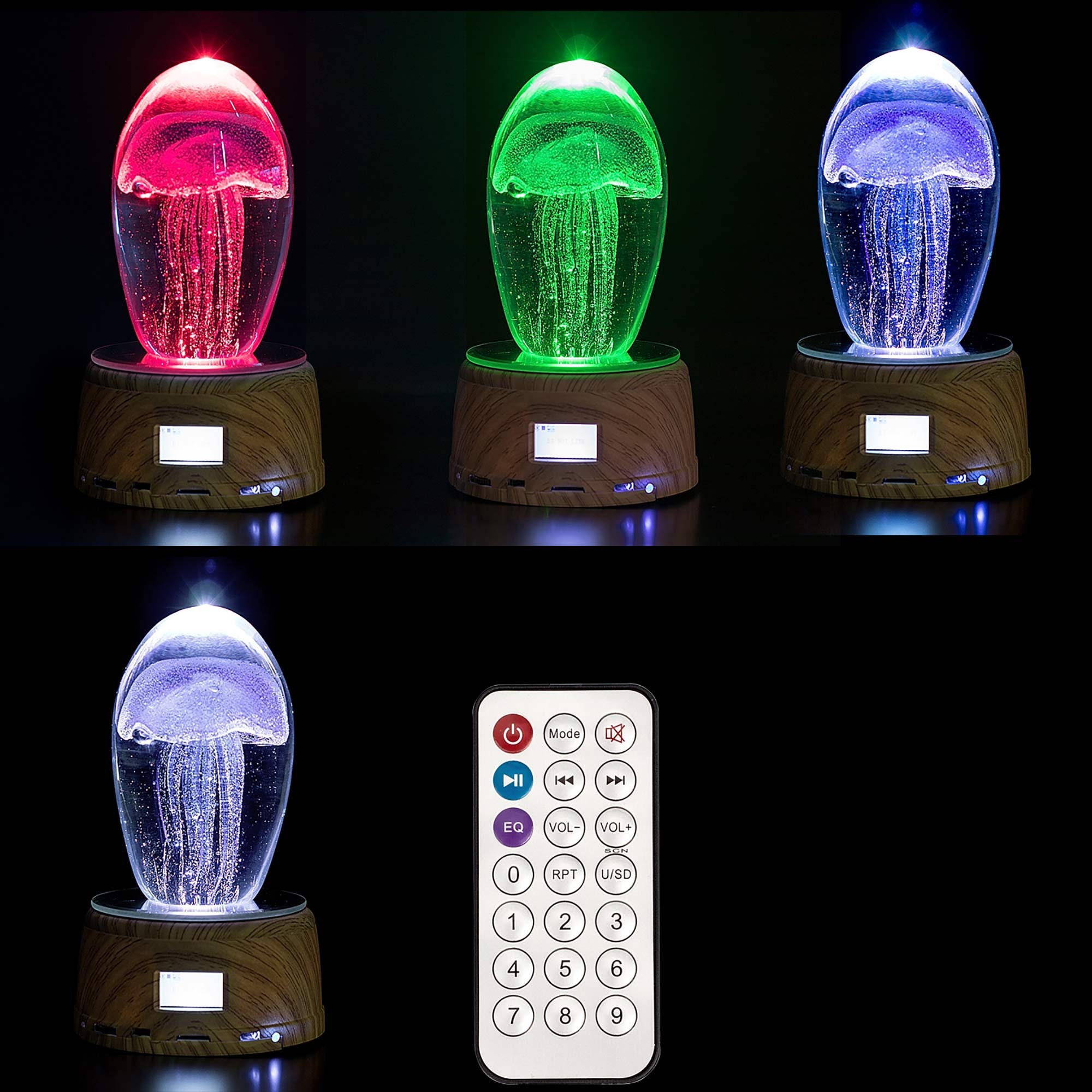 Creative Jellyfish Table Lamp Bluetooth Speaker Rotating Etsy UK