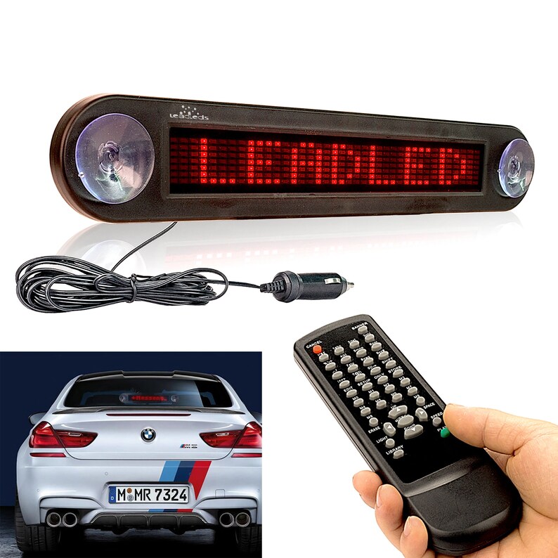 Leadleds Dc 12v Remote Led Car Sign Programmable Scrolling
