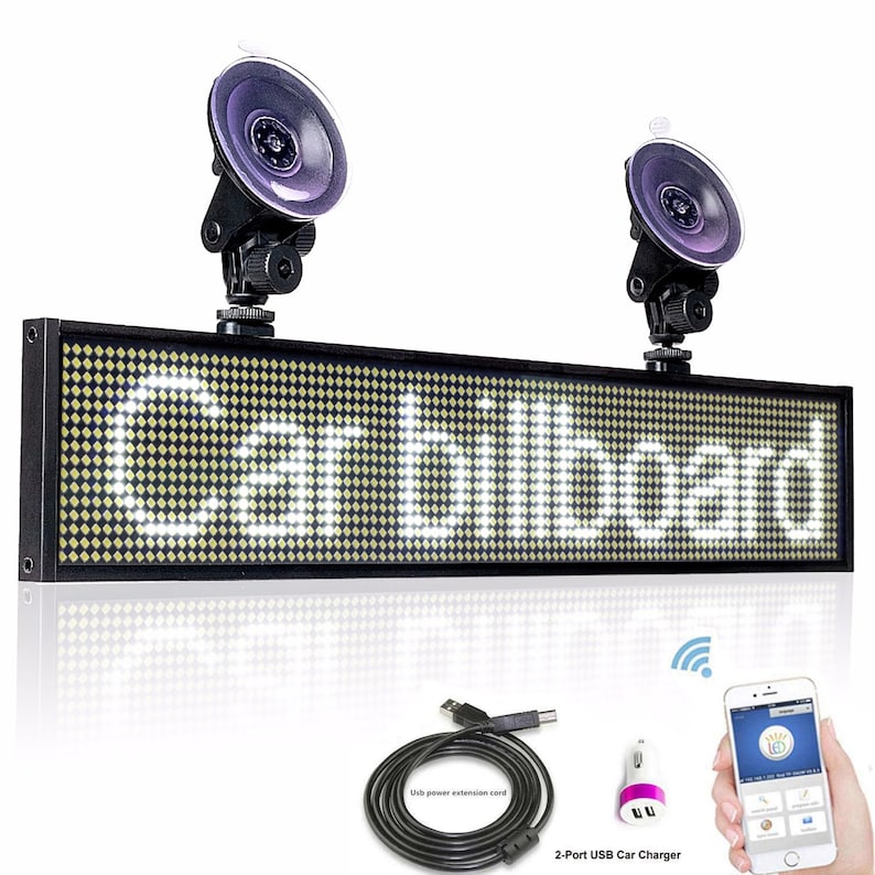 Leadleds 12V Car Advertising Led Sign Wifi Programmable Scrolling