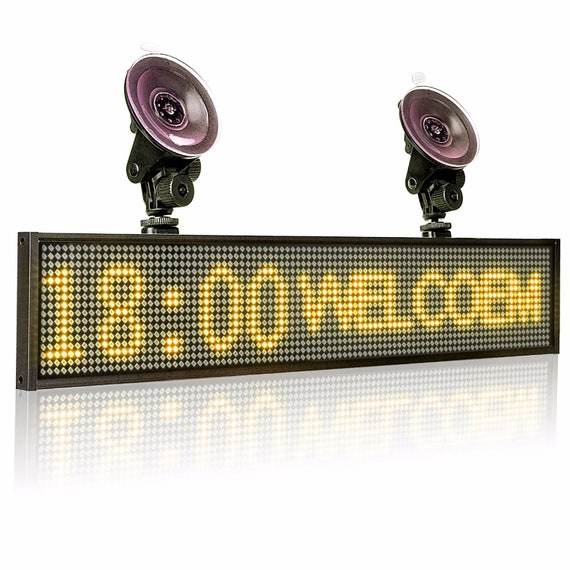 Leadleds 12V Car Message Sign Scrolling Display Board LED Programmable with  Remote Blue