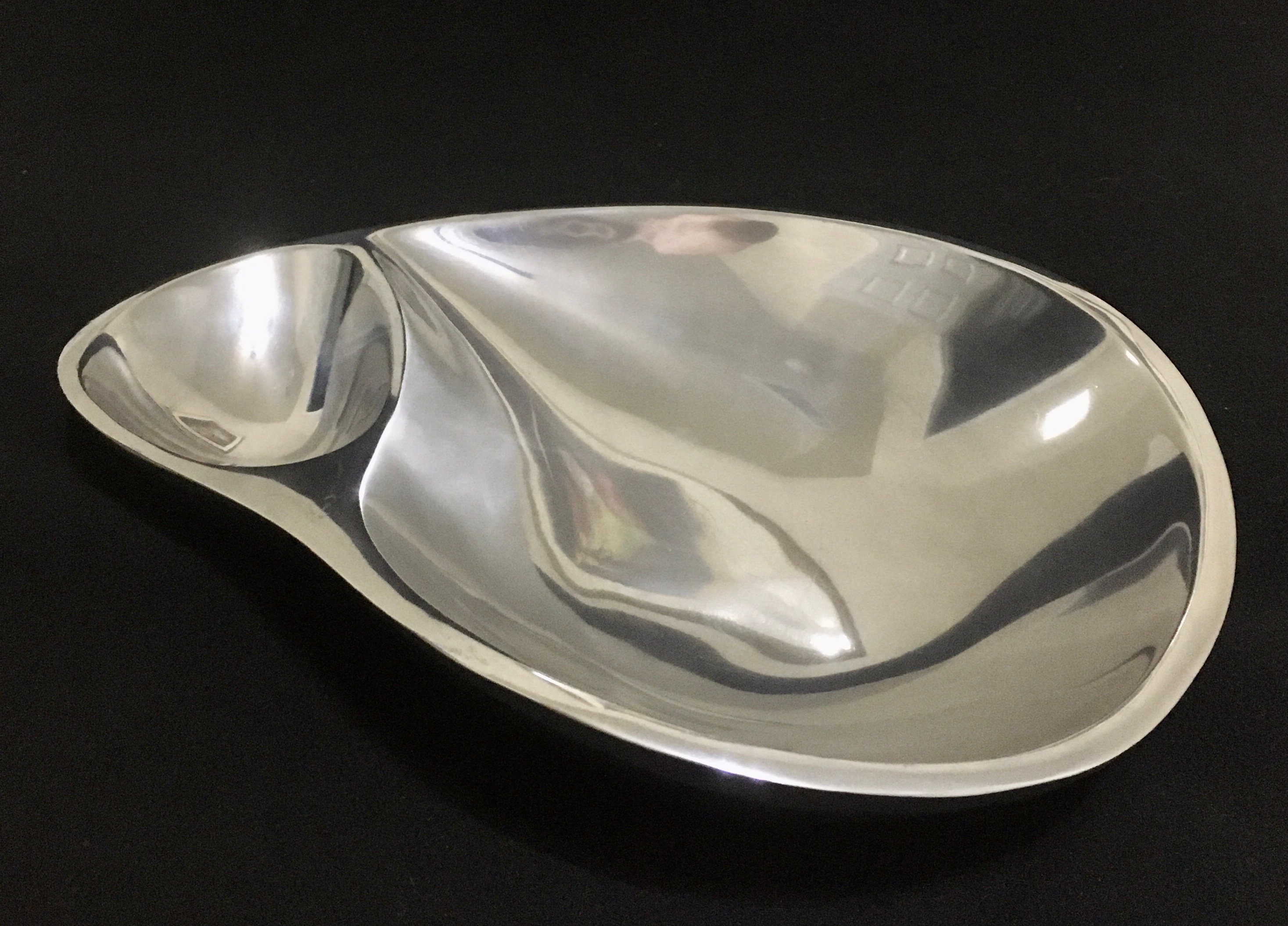 Nambe 560 Chip and Dip or Shrimp and Sauce Bowl 14x10x2.75