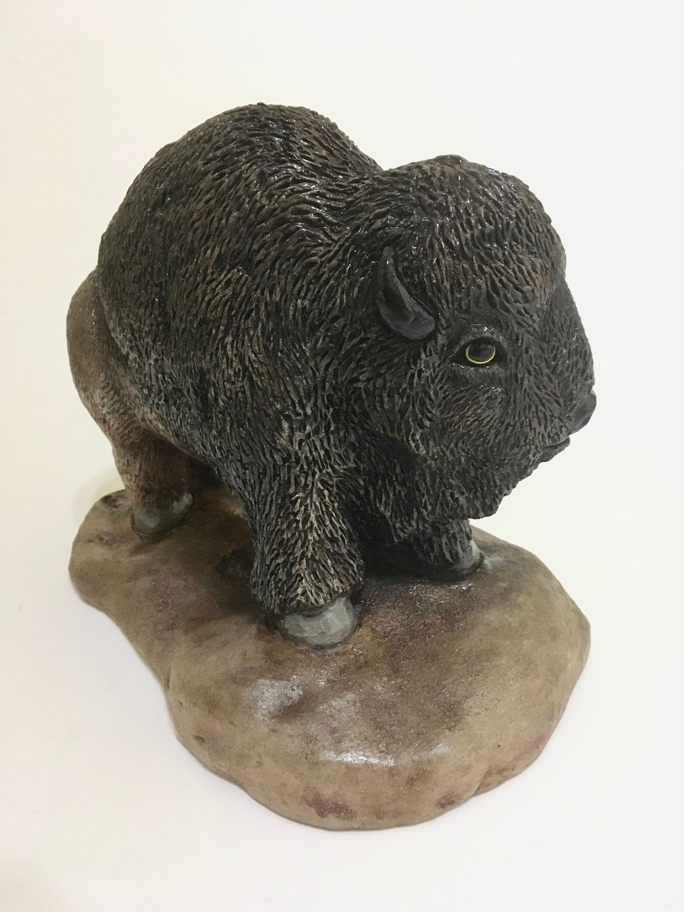 Buffalo Statue Large 8.5 Tall By Animal Accents Sculpture Studio